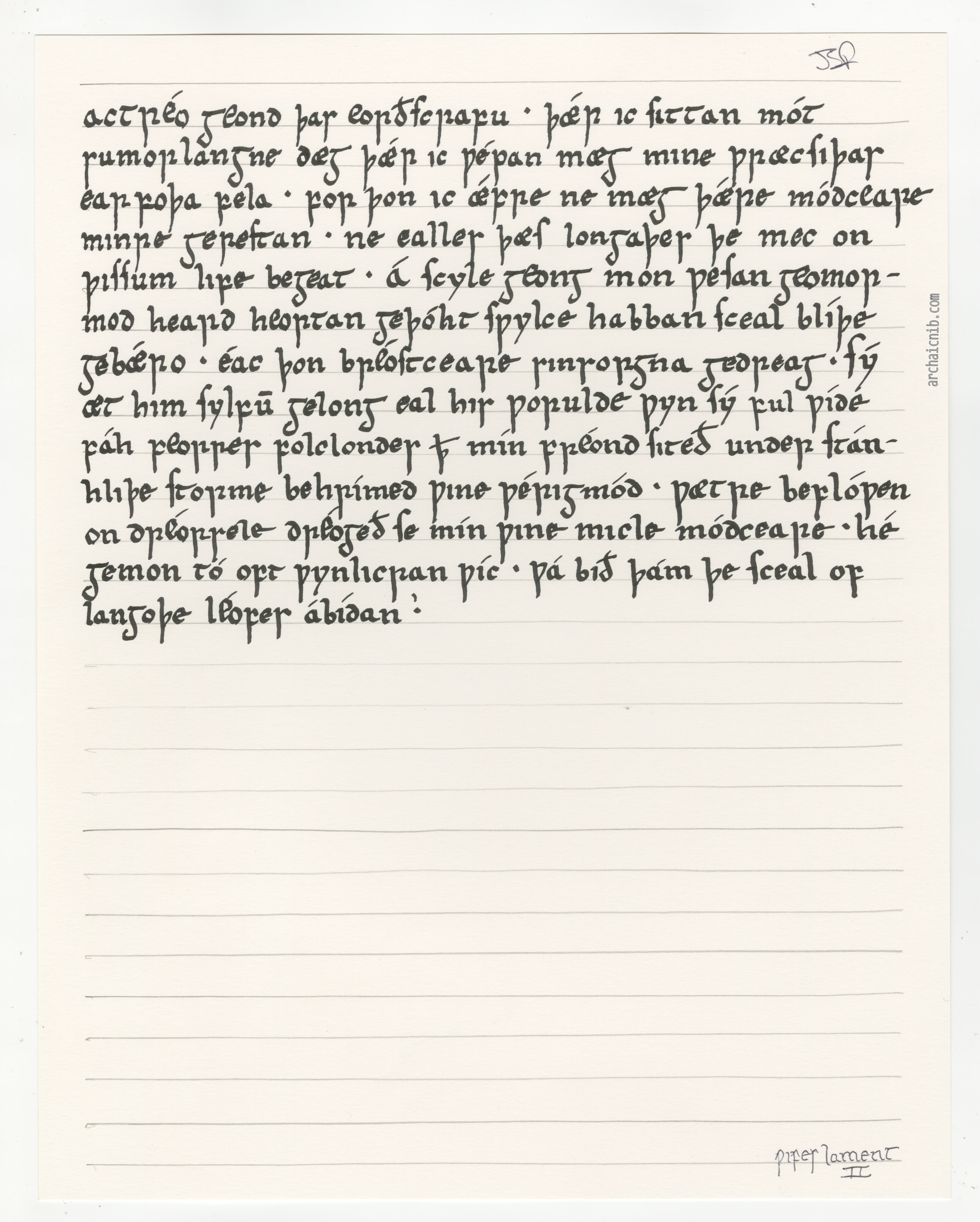 Insular Minuscule Manuscript